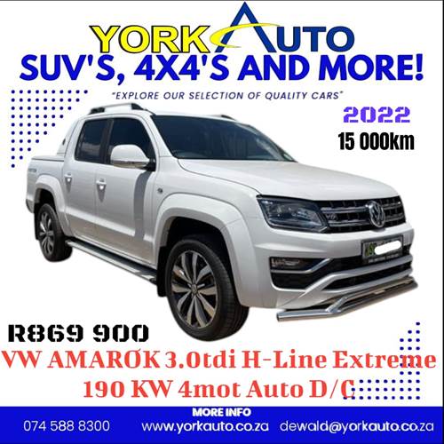 Volkswagen (VW) Amarok 3.0 TDi V6 (190 kW) Double Cab Highline EX 4 Motion Auto 